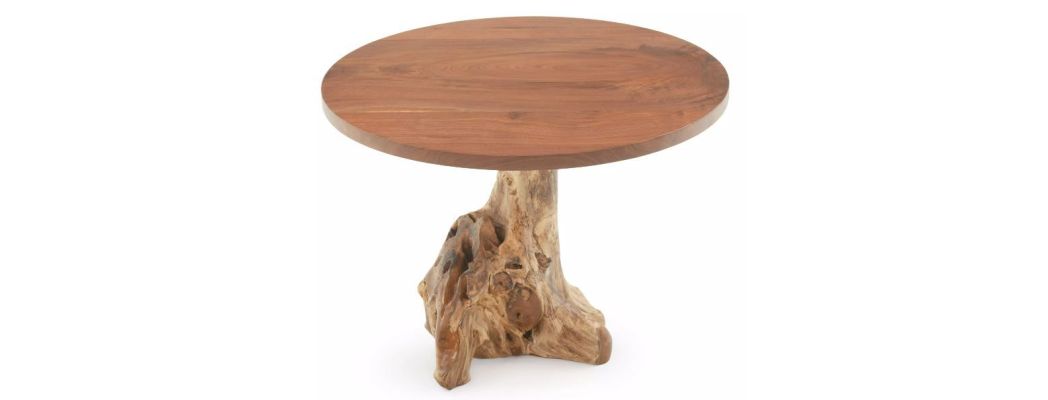 Elk Lake Round Log Dining Table on Stump