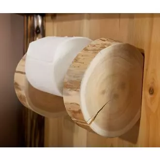 Cedar Lake Log Toilet Paper Holder with Wooden Rod