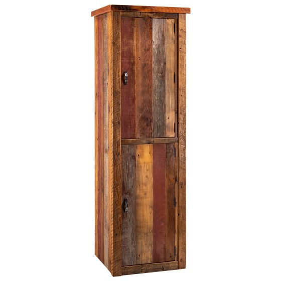 Back to the Barn Reclaimed Barn Wood Linen Closet - 18" - 27" Sizes - Hinge Right - Free Standing
