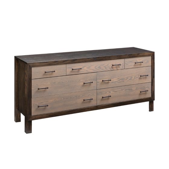 Modern Aquarius Natural Wood 7 Drawer Dresser