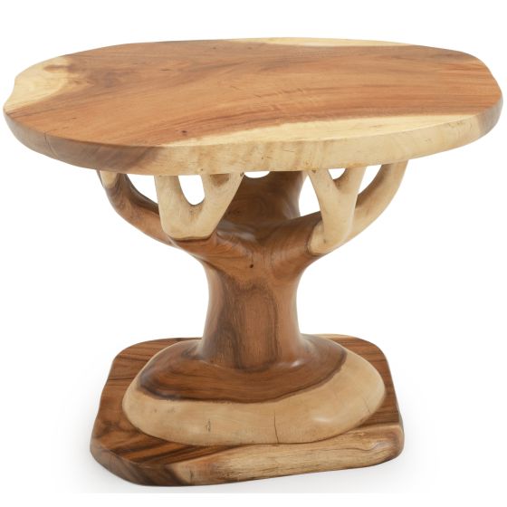 Hand Carved Tree Side Table