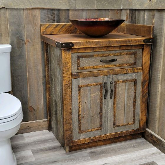 Rustic Barnwood Vanity Package In 24-42" Width