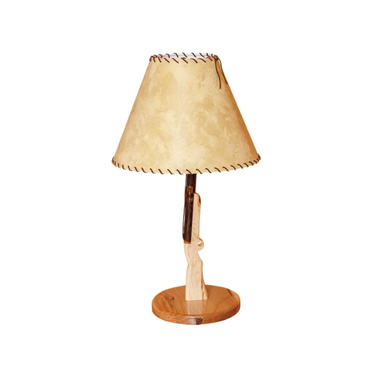 Rustic Hickory Fishing Pole Table Lamp