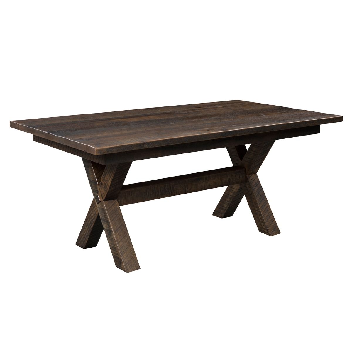 Reclaimed Barnwood Farmhouse Solid Top Dining Table from