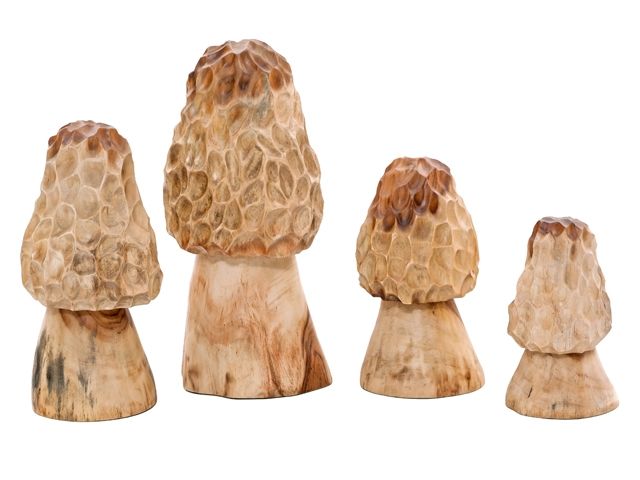 Carved Wooden Mushrooms - Design 1 – EthicalRoots