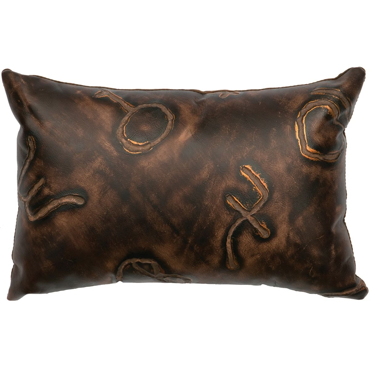 Patchwork cowhide rustic western decor Throw Pillow