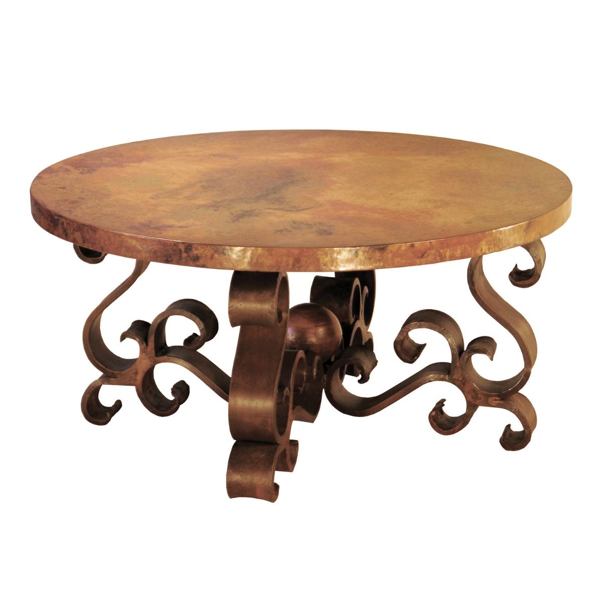 Peyla Coffee Table with Solid Wood & Copper — Stockton Heritage