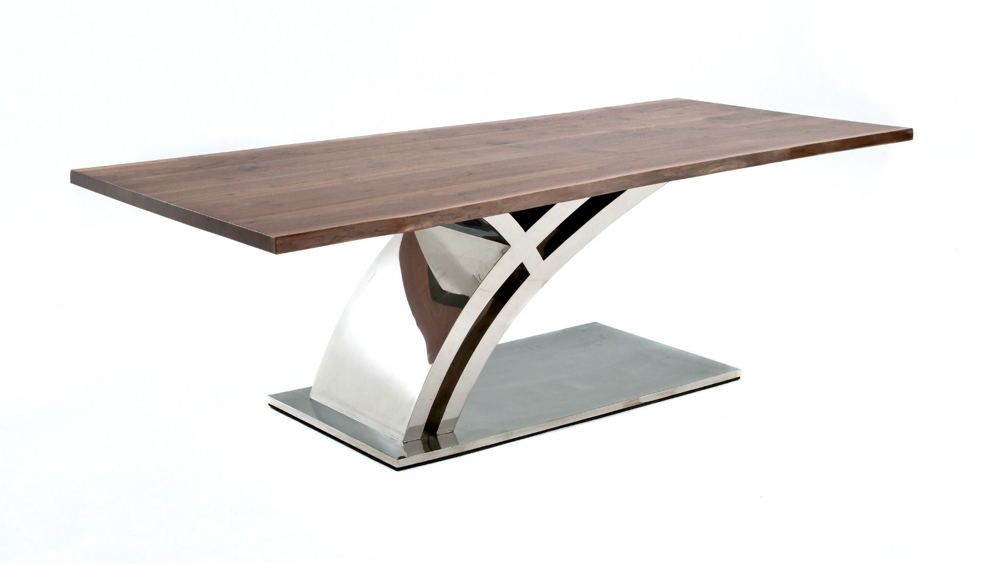 Inox Table with Base- Stainless-Steel