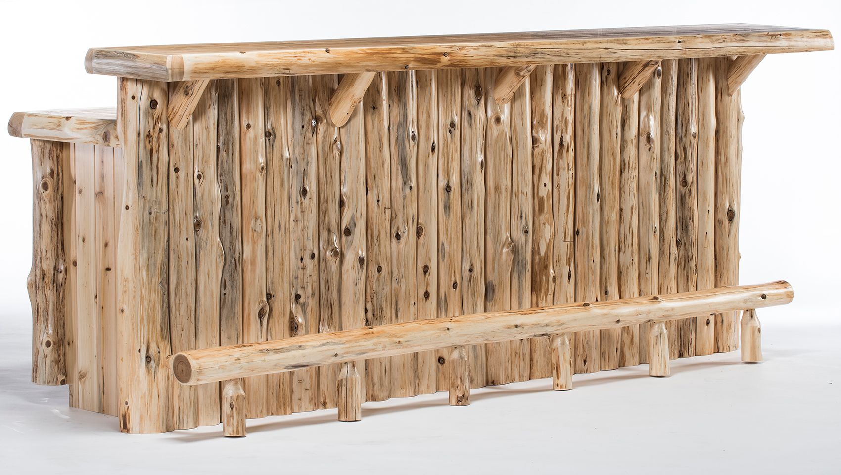 Cedar Log Bar made from real Wood