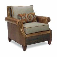 Norfolk Upholstered Barn Wood Lounge Chair - Raleigh