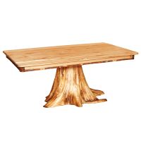 Saranac Hickory Apron Top Stump Dining Table