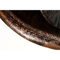 67" Hammered Copper Double Slipper Bathtub Closeup2