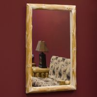 Log Miltered Mirror in Clear Finish