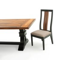 Modern Rustic Wood Chair & Modern Tuscan Dining Table