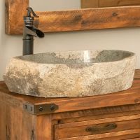 Stone Sink Basin & Faucet