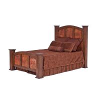 Kendra Elegant Rustic Reclaimed Copper Bed