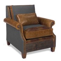 Norfolk Upholstered Barn Wood Lounge Chair - Glaze