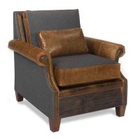 Norfolk Upholstered Barn Wood Lounge Chair - Glaze