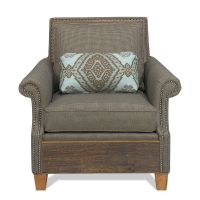 Norfolk Upholstered Barn Wood Lounge Chair - Mist