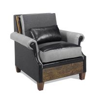 Norfolk Upholstered Barn Wood Lounge Chair - Shadow