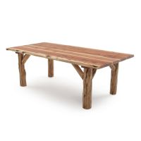 Red Cedar River Natural Edge Log Dining Table