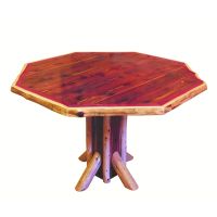 Rust Valley Red Cedar Octagon Pedestal Table