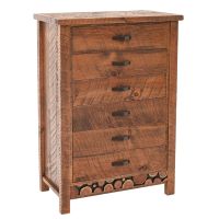 Rustic Campfire 6 Drawer Barnwood Chest