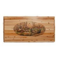 Walk on the Wild Side Hand Carved Cedar Stump Table Top