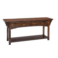 Woodland Park 2 Drawer Rustic Sofa Table 
