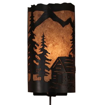 Rustic Forest Cabin Wall Sconce