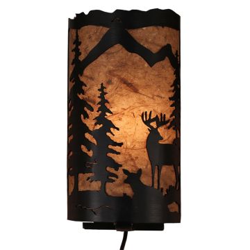 Rustic Forest Deer Wall Sconce