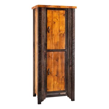 Western Woods Rustic Reclaimed Linen Closet - 18" - 30" Sizes - Hinge Right - Free Standing