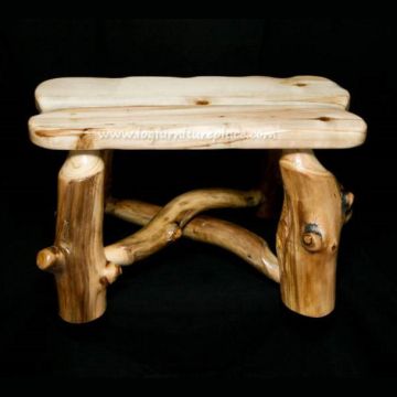 Aspen log footstool