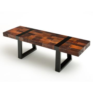 Rustic Modern Reclaimed Wood Bench - Design #2