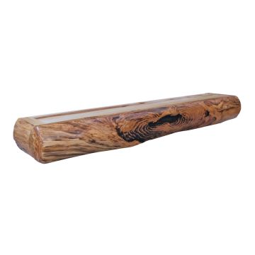 Beartooth Aspen Log Mantel - 60" - Natural Panel & Gnarly Log
