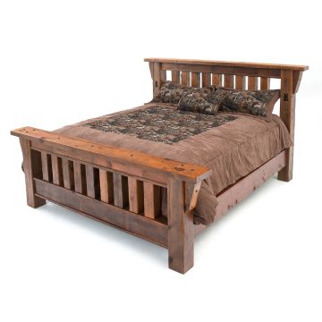 Stony Brooke Rustic Reclaimed Royal Mission Bed - Big Timber