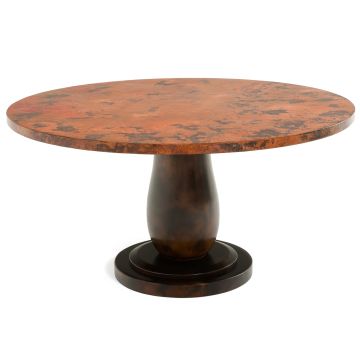 Round Copper Dining Table