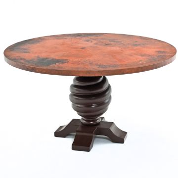 Round Copper Dining Table 