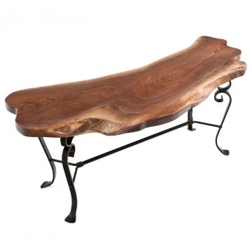 Live Edge Natural Wood Tuscan Sofa Table