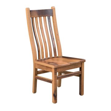 Almanzo Pioneer Barn Wood Mission Dining Side Chair - Clear Finish
