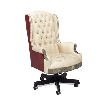 Modern Graystone Tufted Executive Swivel Office Chair