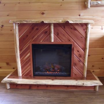 Rust Valley Red Cedar Electric Fireplace