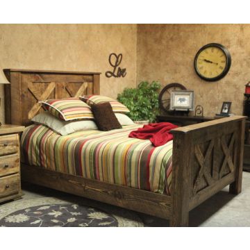 Rural Root Legend Barnwood Bed--Queen