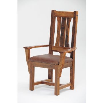 Stony Brooke Rustic Reclaimed Arm Dining Chair