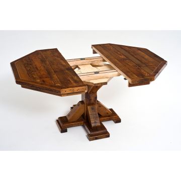 Rocky Creek Rustic Octagon Extension Table