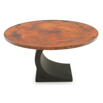 Hand-Hammered Copper Dining Table