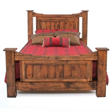 Timber Haven Barnwood Bed--Queen, Antique Barnwood finish