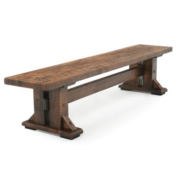 Weathered Wood Dining Bench