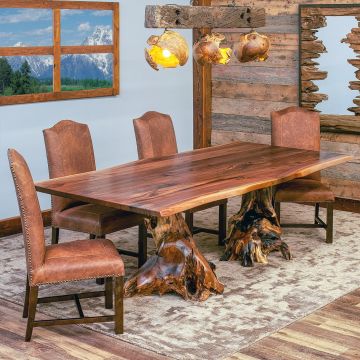 Elk Lake Stump Dining Table - Natural Stumps