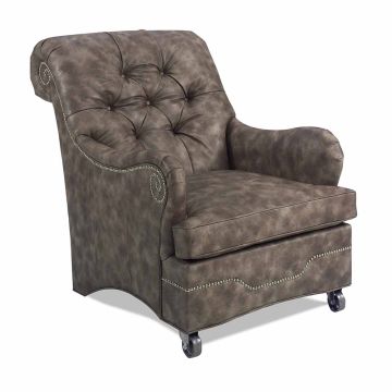Winston Scroll Back Tufted Lounge Chair